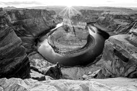 Black and White Horseshoe Bend