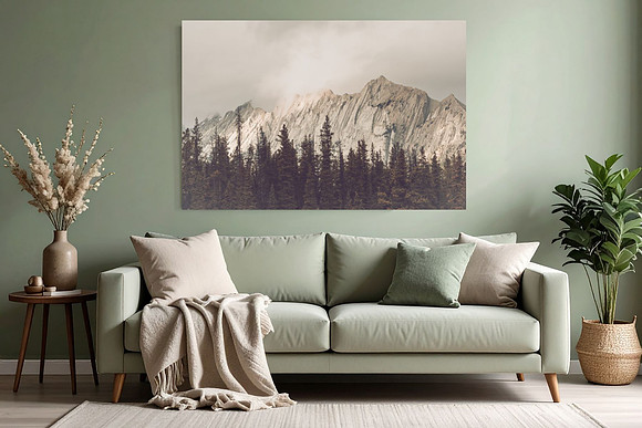Canada Mountains in Sepia