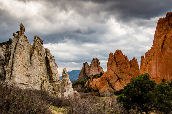 Cathedral Spires Garden of the Gods Storm Clouds