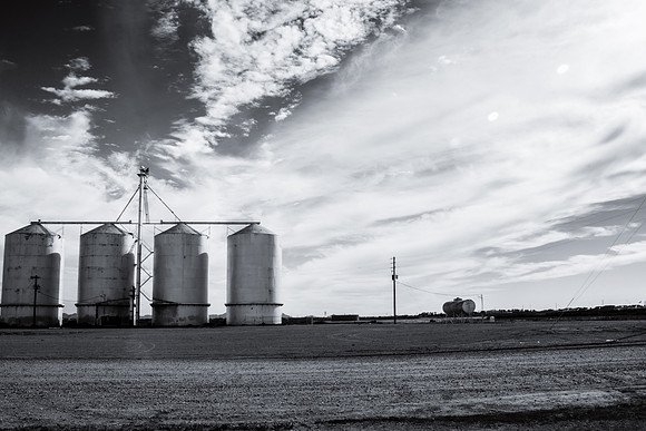 Black and White Silos