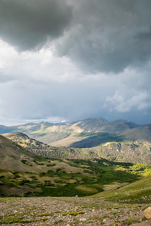 Storm clouds over the valley