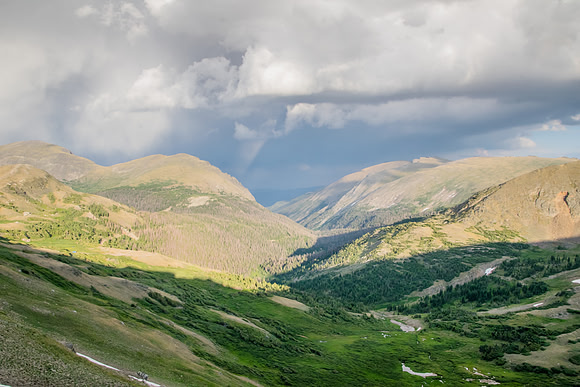 Rain over Rocky Mountain valley