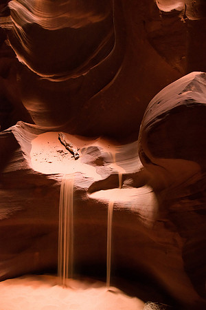 Antelope Canyon Sand falling Sandstone Canyon