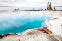 Visitors at West Thumb Geyser Basin