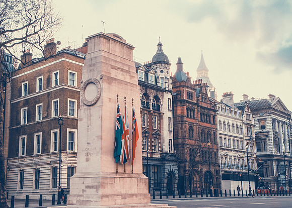 Cenotaph National War Memorial In Whitehall Central London